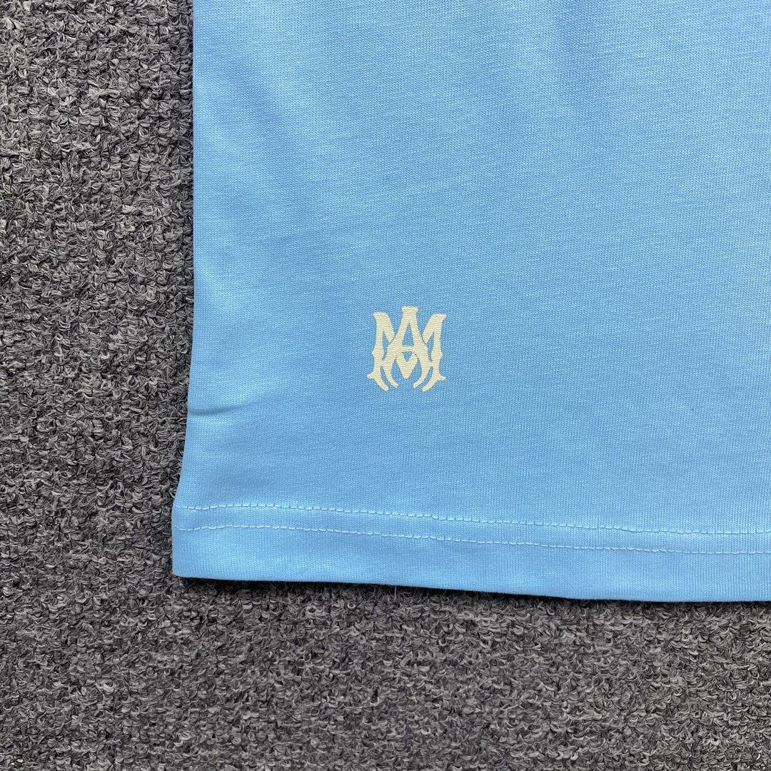 Remera Amiri Collegiate Azul Celeste