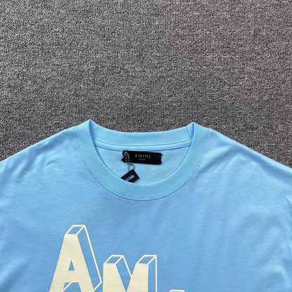 Remera Amiri Collegiate Azul Celeste