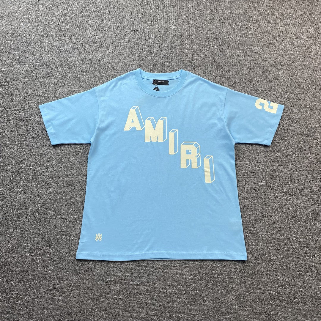 Remera Amiri Collegiate Azul Celeste