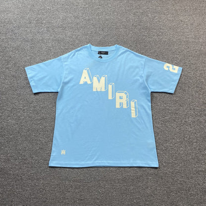 Remera Amiri Collegiate Azul Celeste
