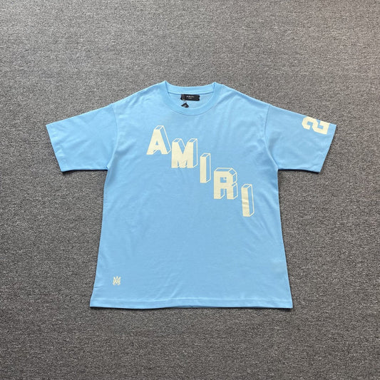 Remera Amiri Collegiate Azul Celeste