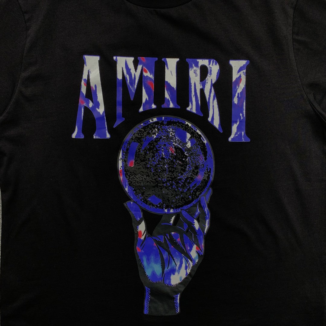 Remera Amiri Crystal Ball Negra