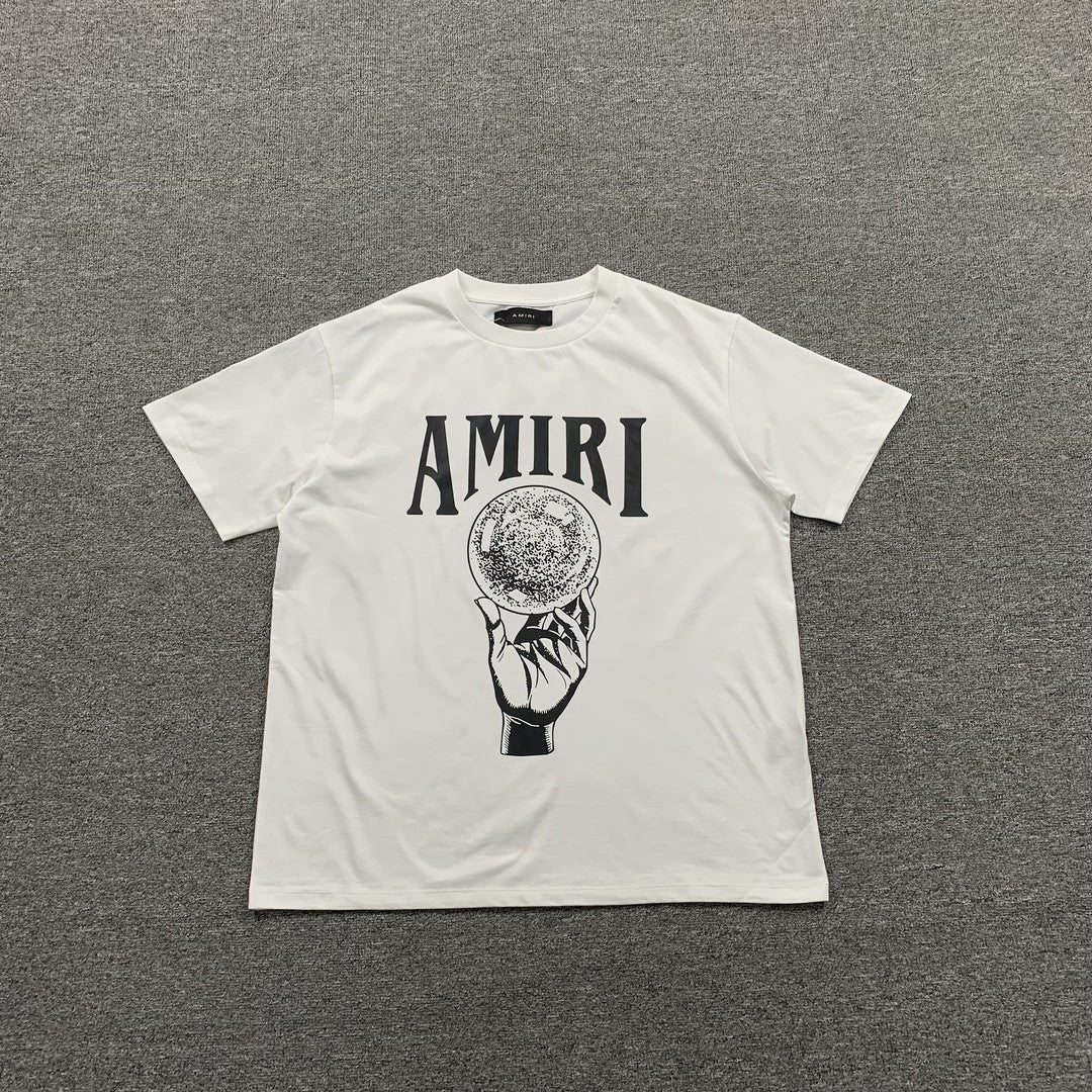 Remera Amiri Crystal Ball Blanca