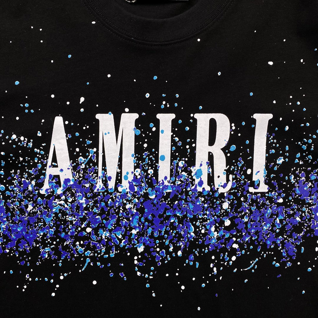 Remera Amiri Crystal Core Logo Negra