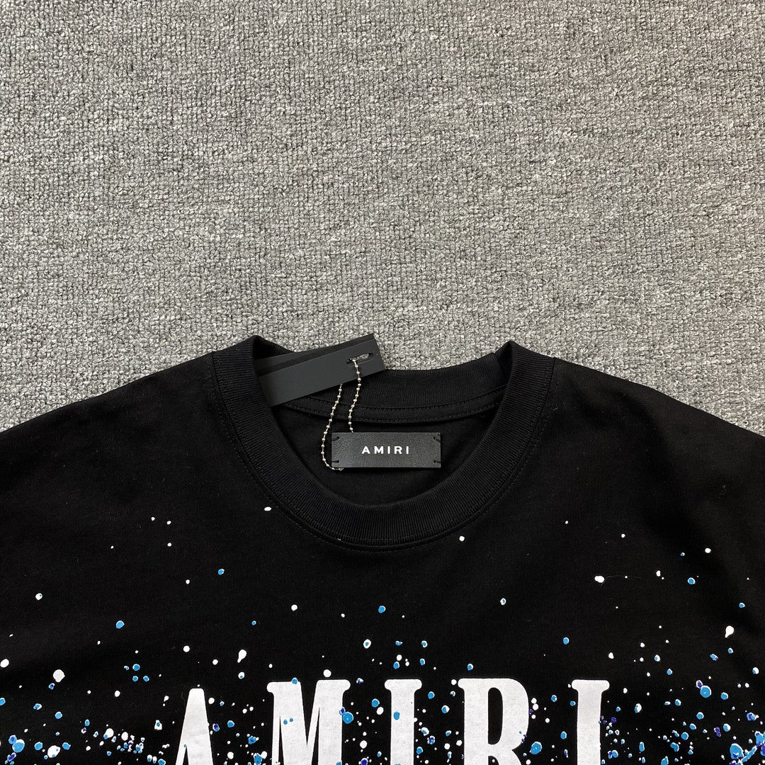 Remera Amiri Crystal Core Logo Negra