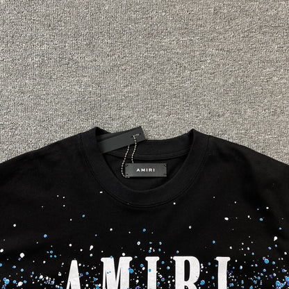 Remera Amiri Crystal Core Logo Negra