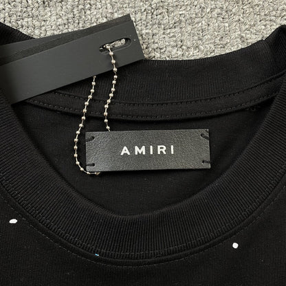 Remera Amiri Crystal Core Logo Negra