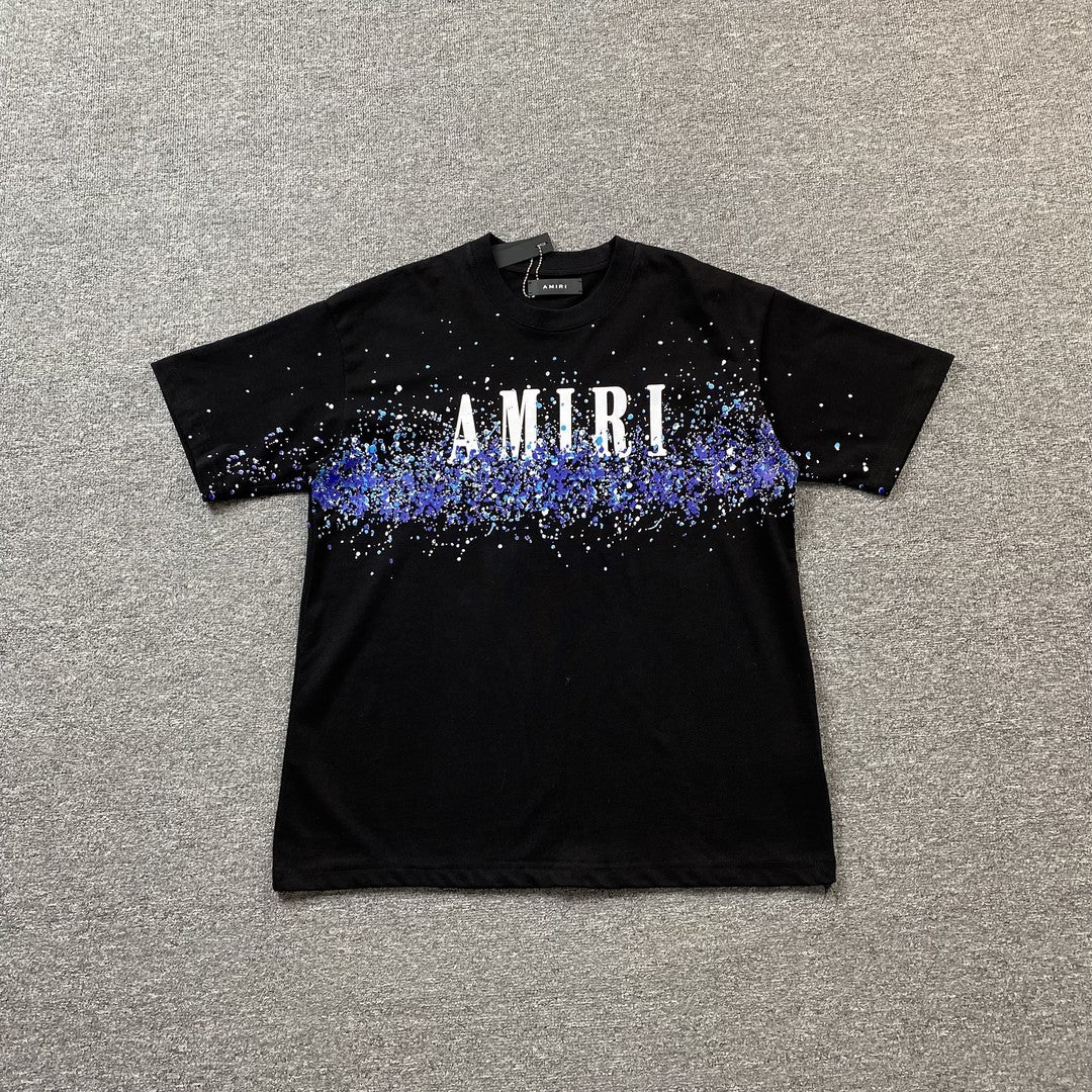 Remera Amiri Crystal Core Logo Negra