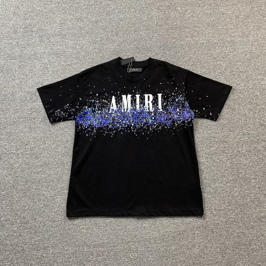 Remera Amiri Crystal Core Logo Negra