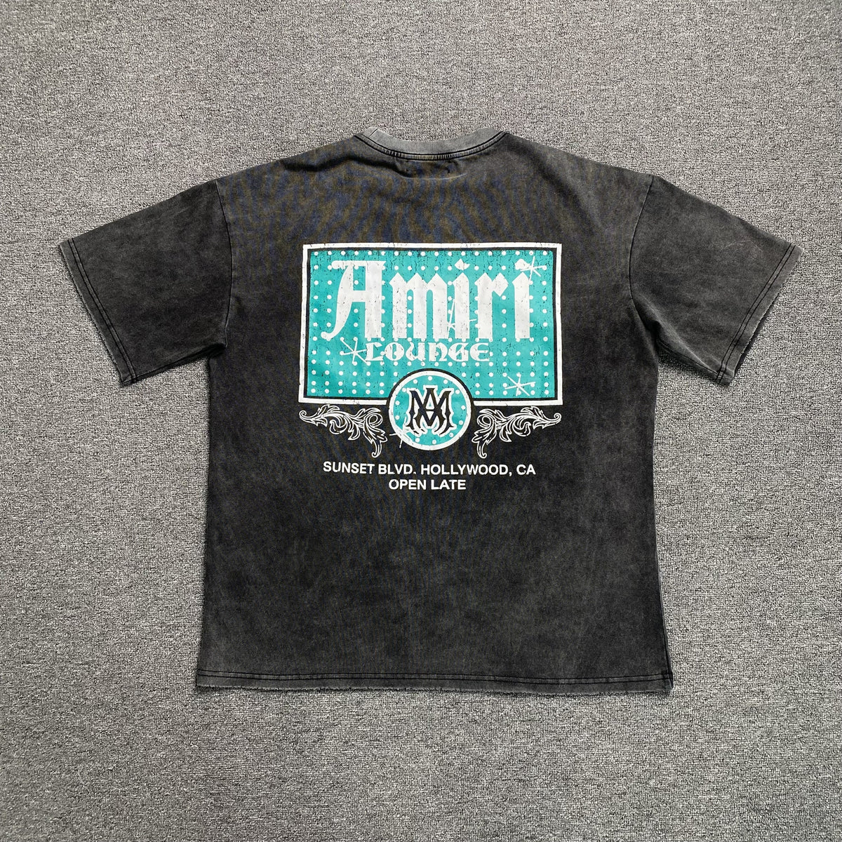 Remera Amiri Crystal Lounge Negra