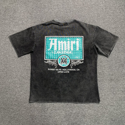 Remera Amiri Crystal Lounge Negra