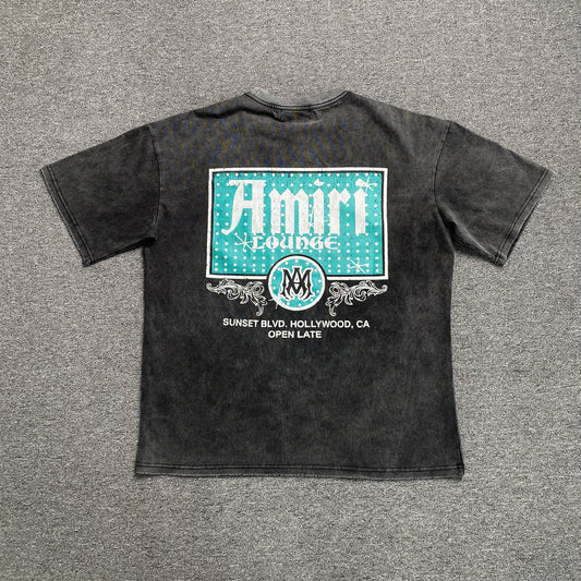 Remera Amiri Crystal Lounge Negra