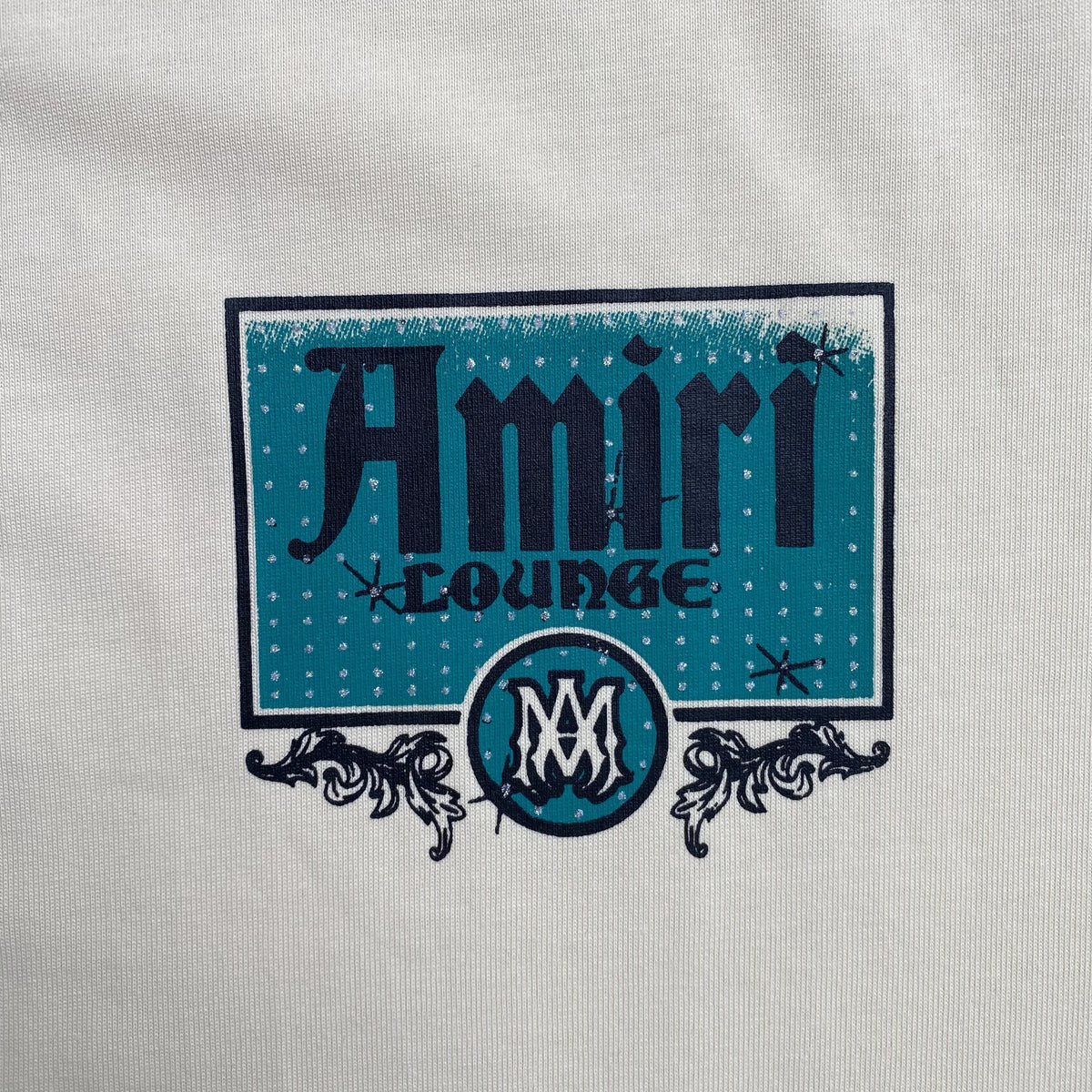 Remera Amiri Crystal Lounge Blanca