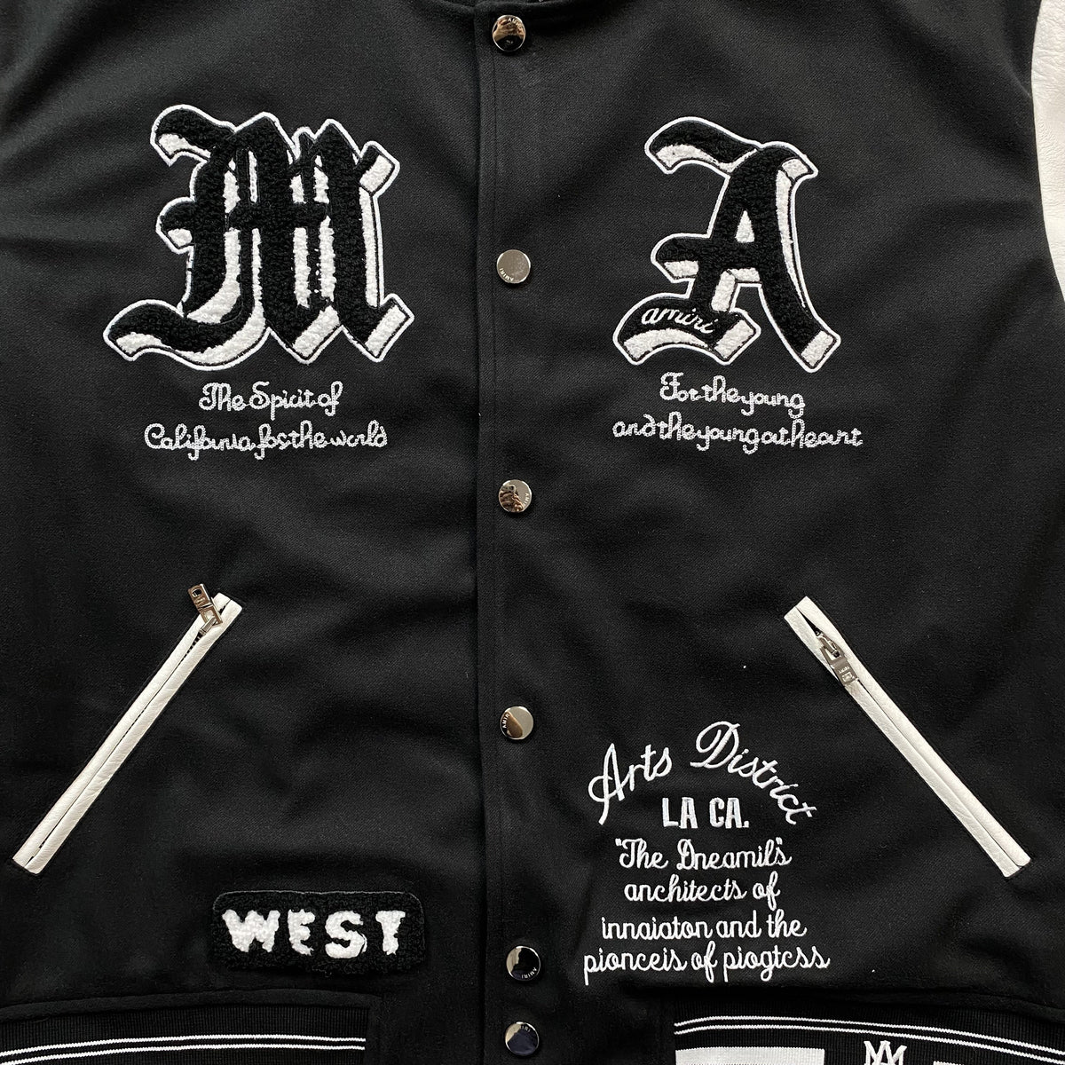 Campera Amiri Dream Team Bomber Negra