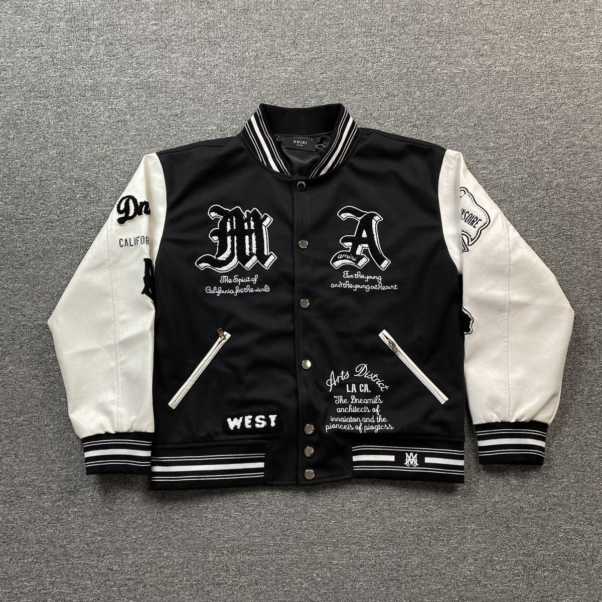 Campera Amiri Dream Team Bomber Negra