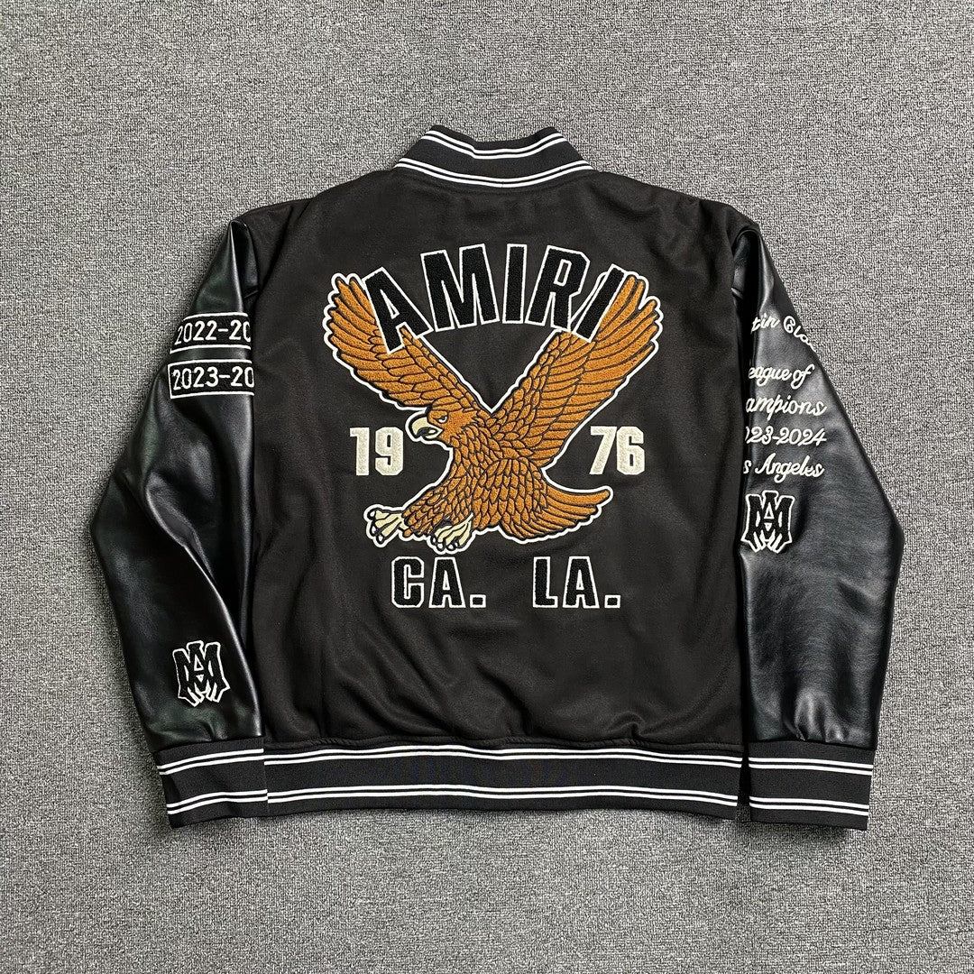 Campera Amiri Eagle Bomber Negra