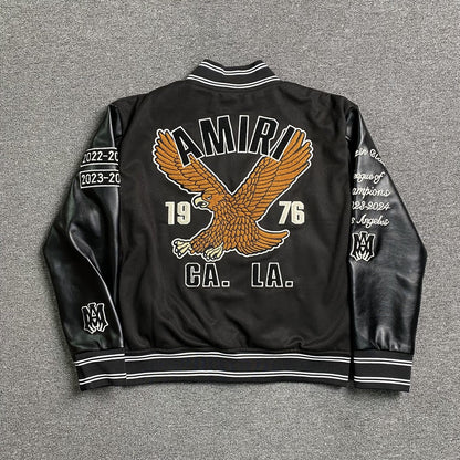Campera Amiri Eagle Bomber Negra