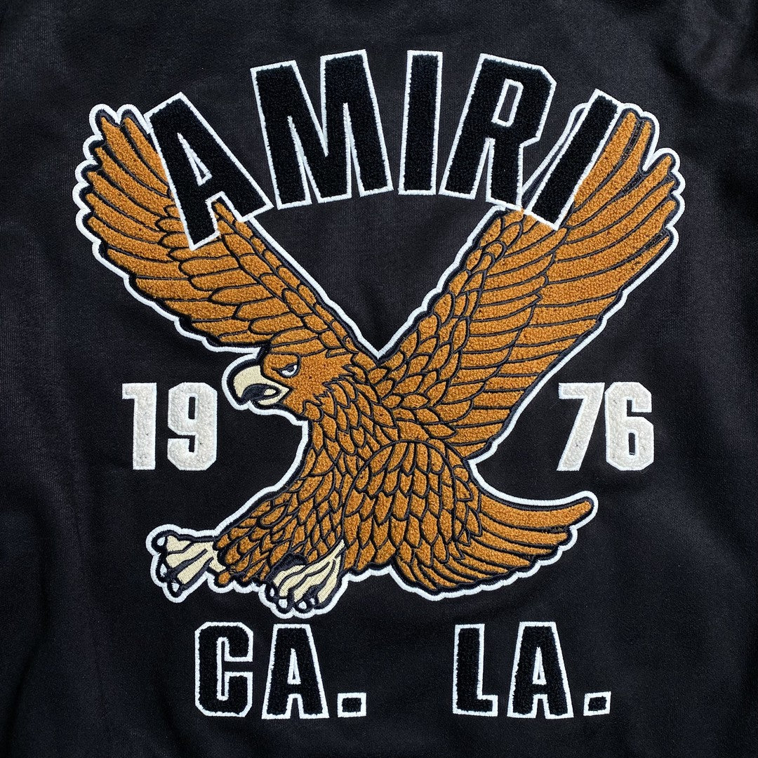 Campera Amiri Eagle Bomber Negra