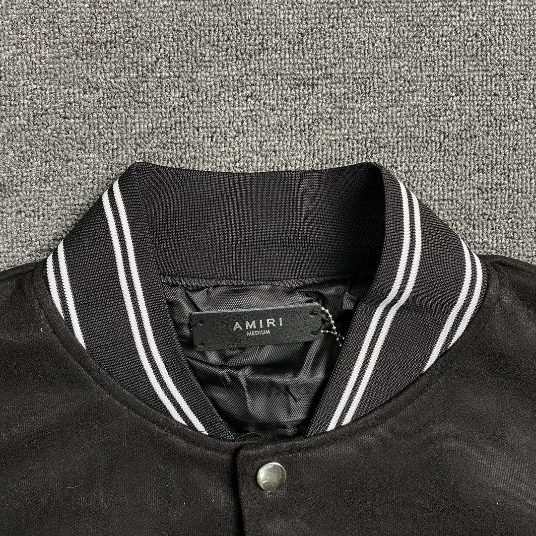 Campera Amiri Eagle Bomber Negra