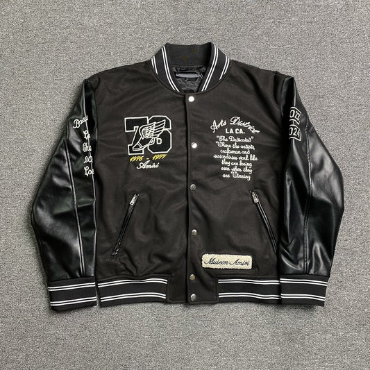 Campera Amiri Eagle Bomber Negra