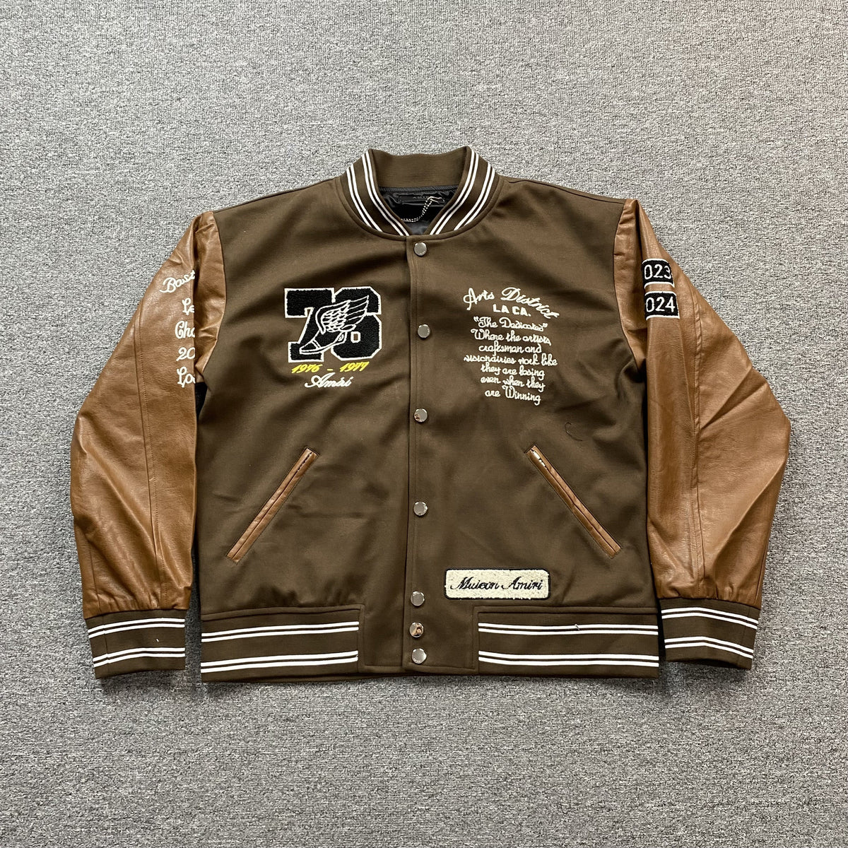 Campera Amiri Eagle Bomber Marron