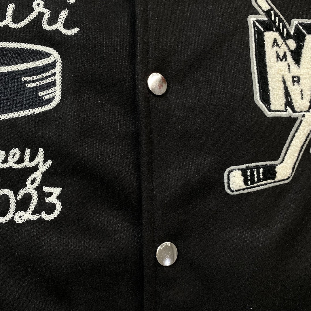 Campera Amiri Hockey Bomber Negra