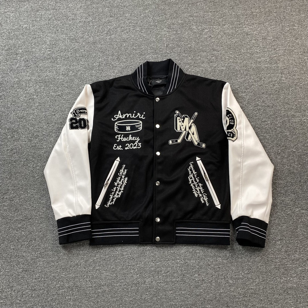 Campera Amiri Hockey Bomber Negra