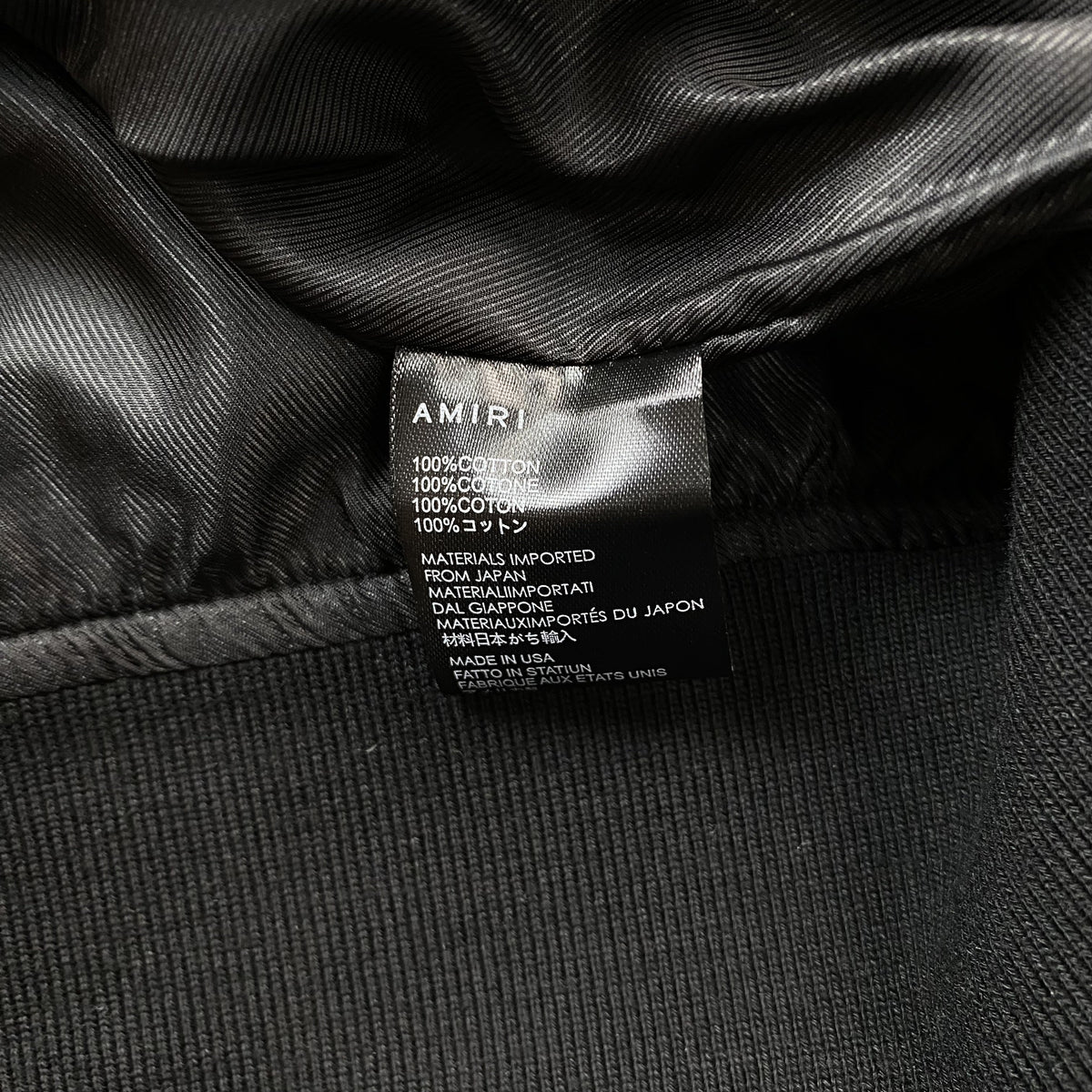 Campera Amiri Lion Negra