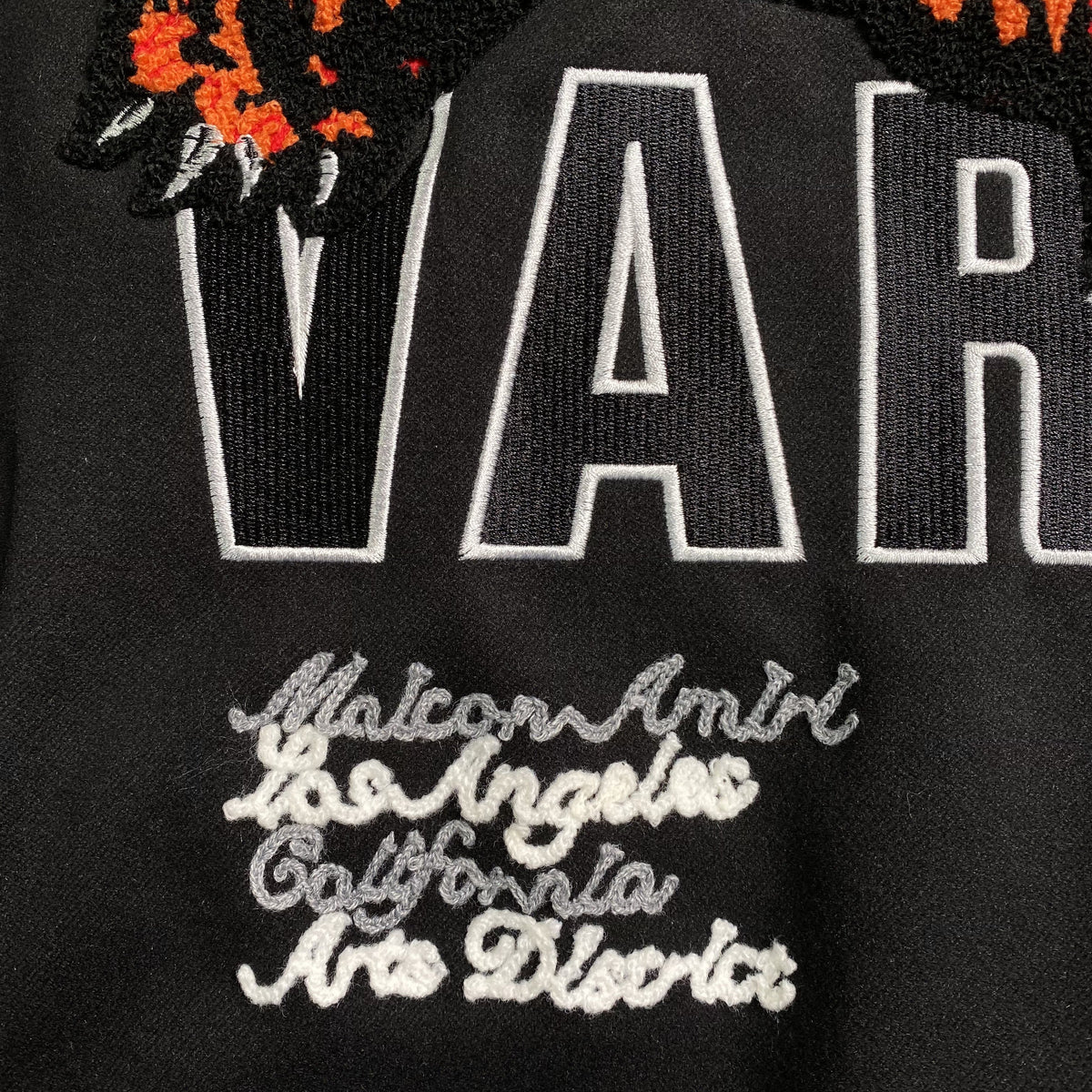 Campera Amiri Logo Patch Tiger Negra