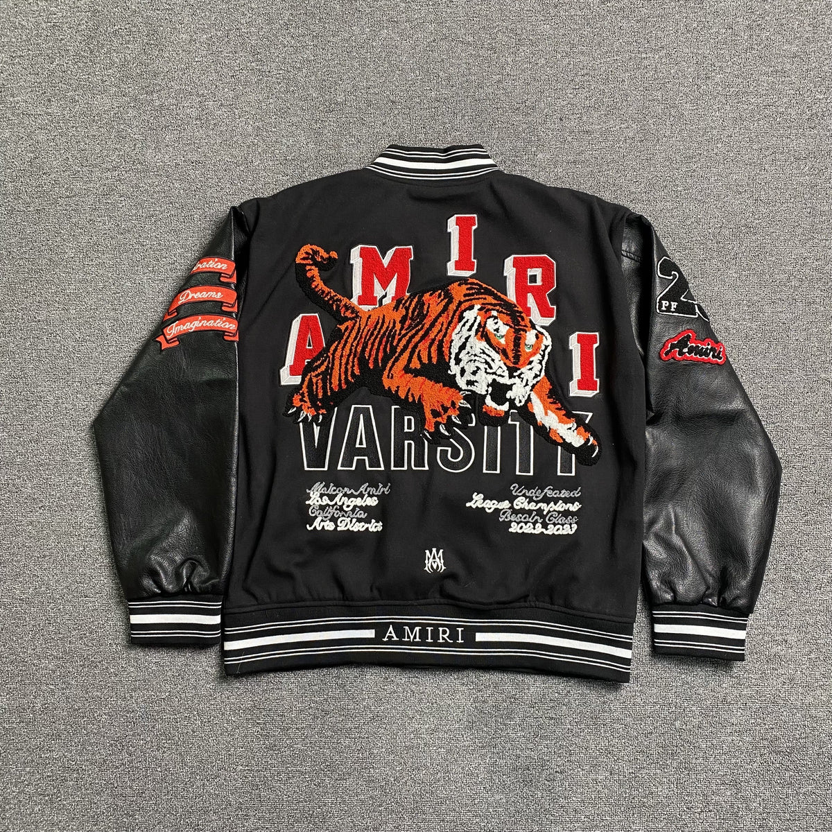 Campera Amiri Logo Patch Tiger Negra