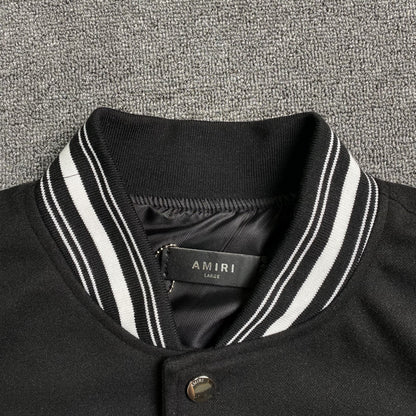 Campera Amiri Logo Patch Tiger Negra