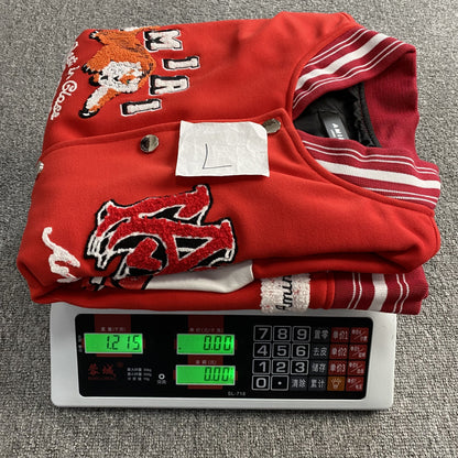 Campera Amiri Logo Patch Tiger Roja
