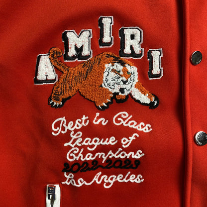 Campera Amiri Logo Patch Tiger Roja