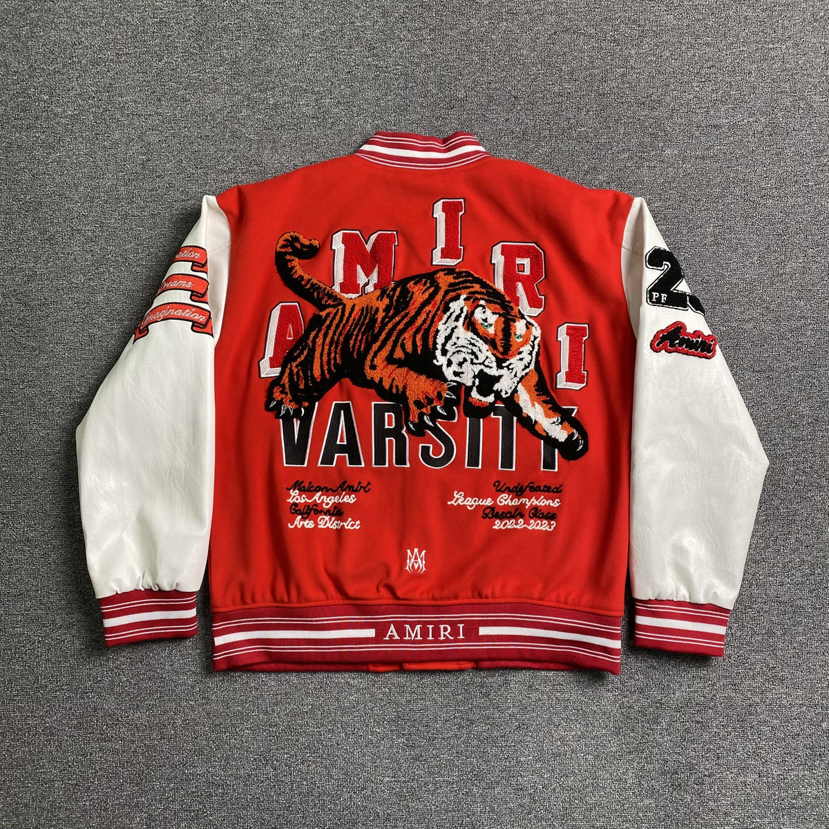 Campera Amiri Logo Patch Tiger Roja
