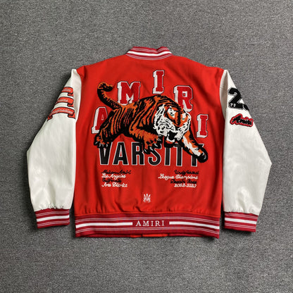Campera Amiri Logo Patch Tiger Roja