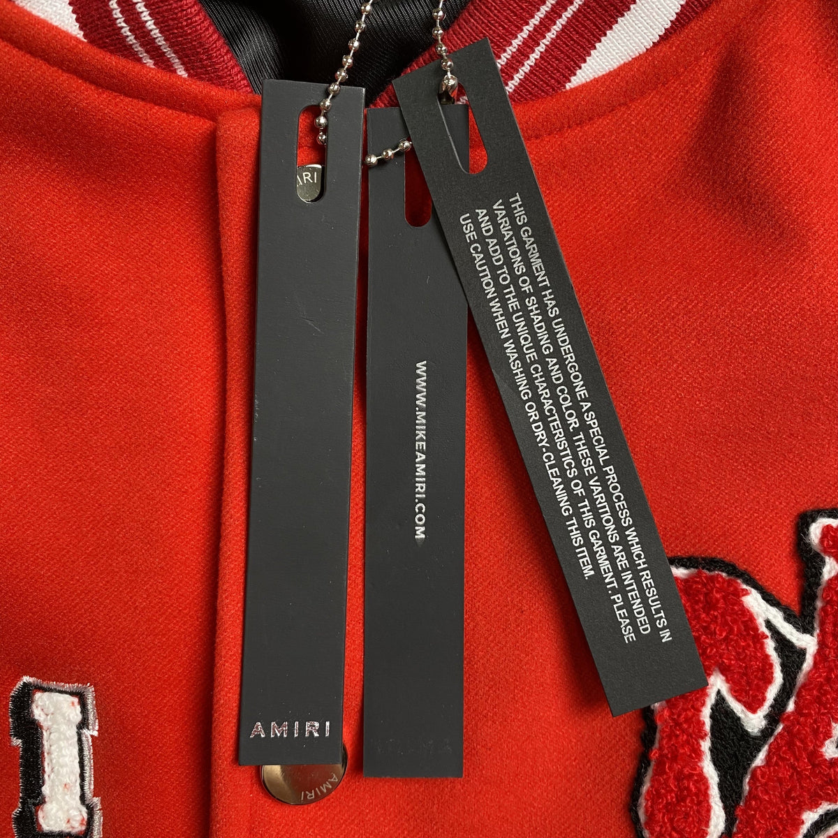 Campera Amiri Logo Patch Tiger Roja