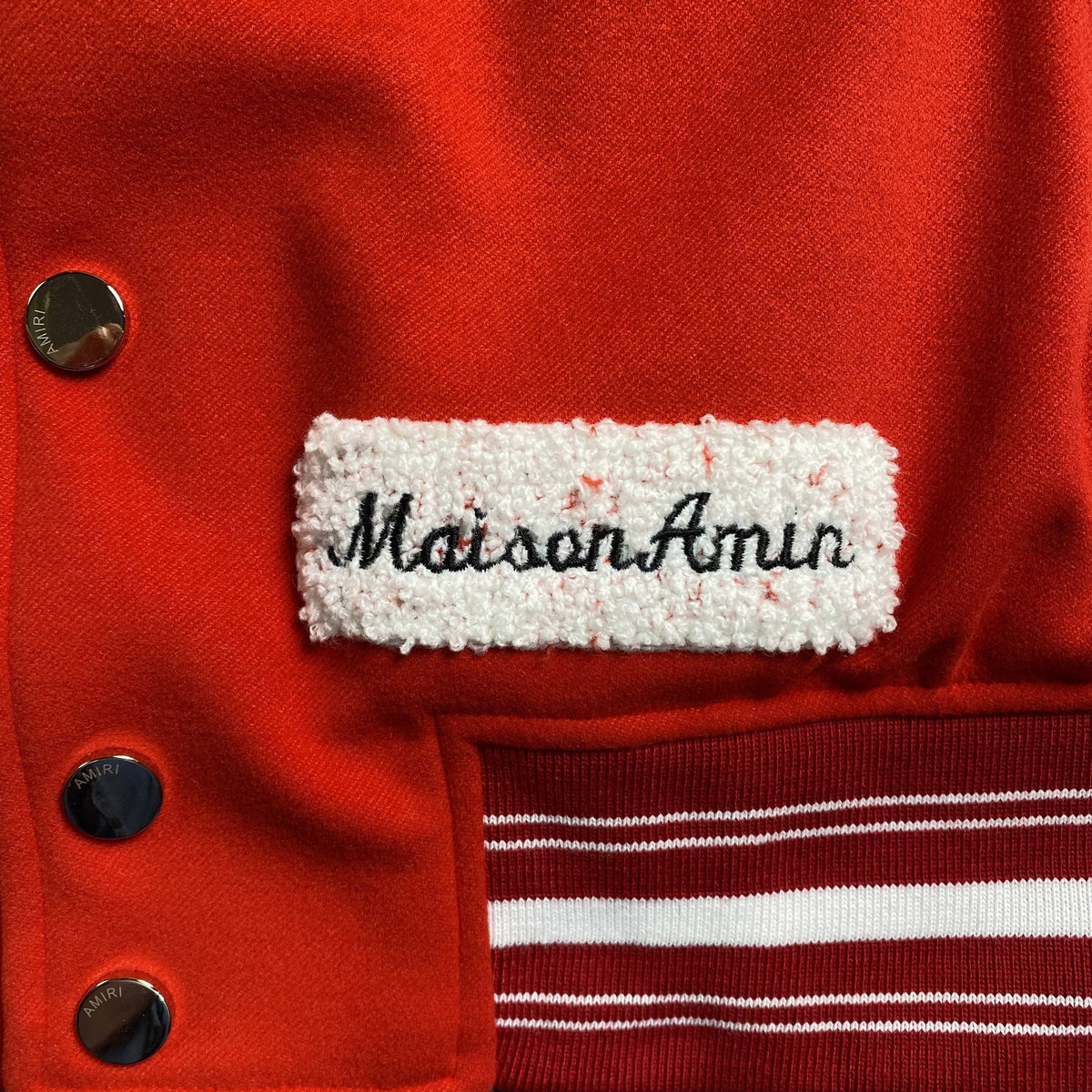 Campera Amiri Logo Patch Tiger Roja