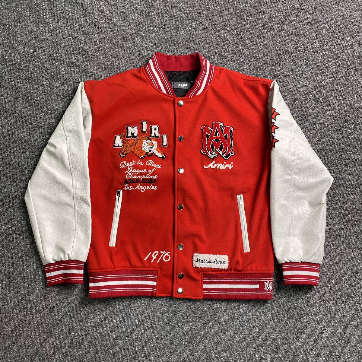 Campera Amiri Logo Patch Tiger Roja