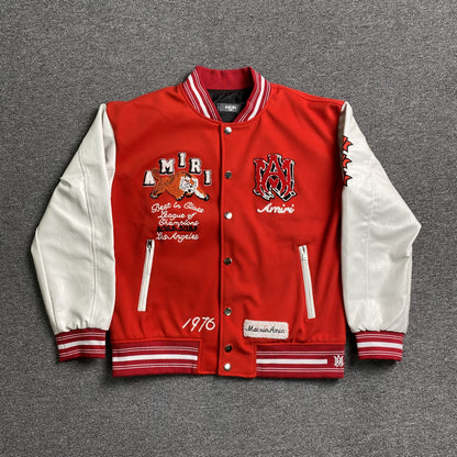 Campera Amiri Logo Patch Tiger Roja