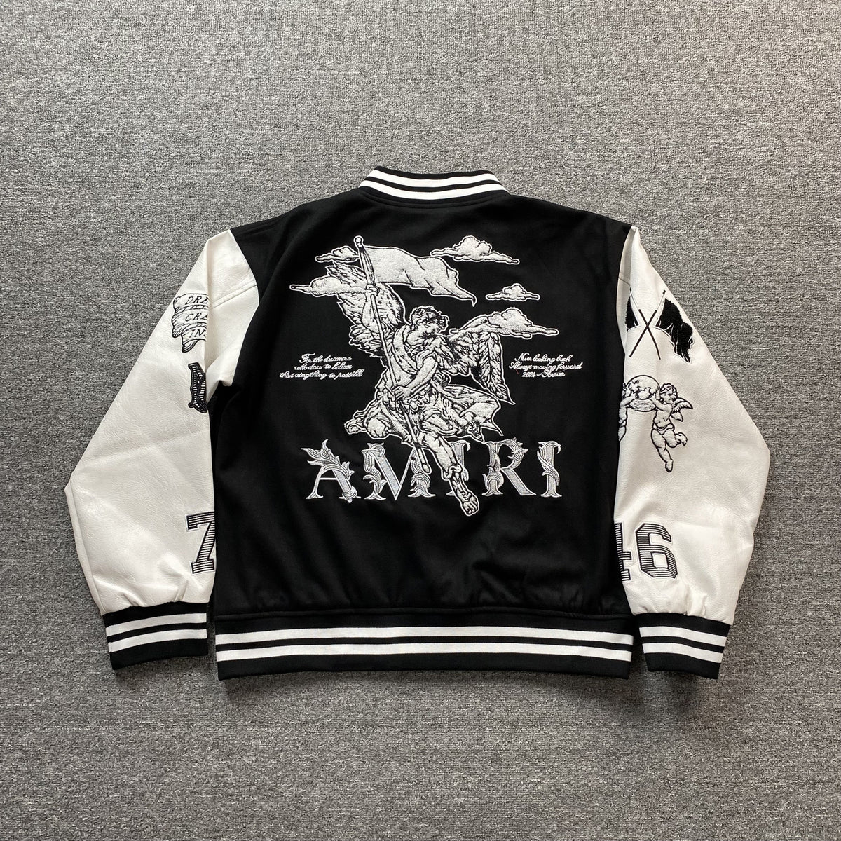 Campera Amiri Ma Angel Bomber Negra