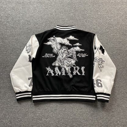 Campera Amiri Ma Angel Bomber Negra