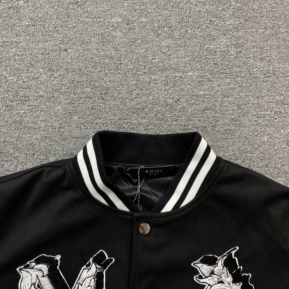Campera Amiri Ma Angel Bomber Negra