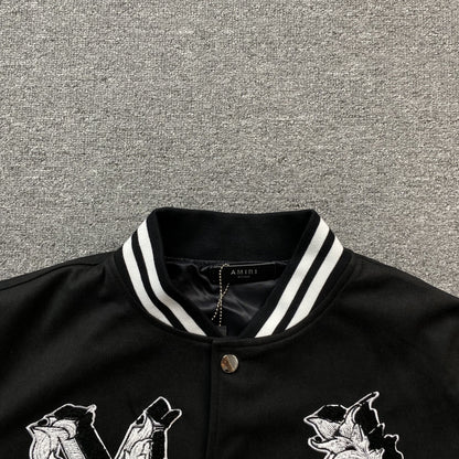 Campera Amiri Ma Angel Bomber Negra