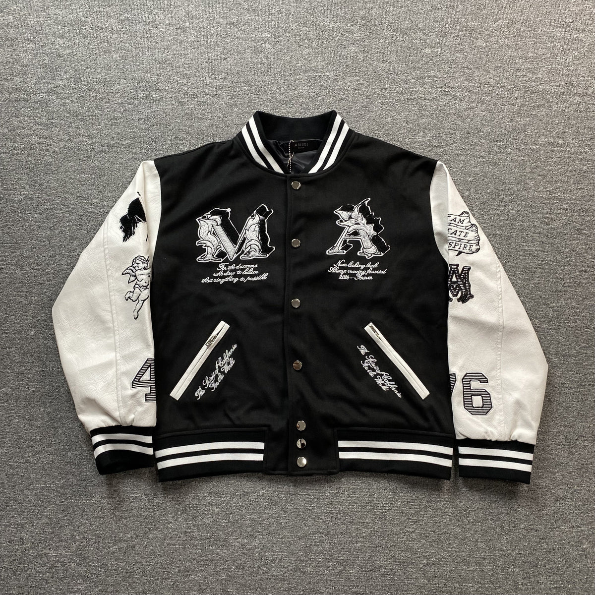 Campera Amiri Ma Angel Bomber Negra