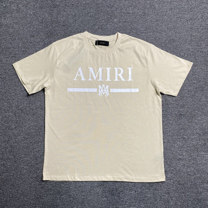 Remera Amiri Ma Bar Logo Beige