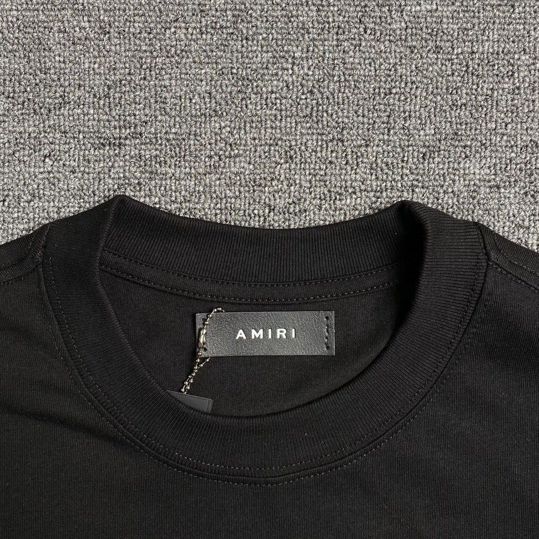 Remera Amiri Ma Bar Logo Negra