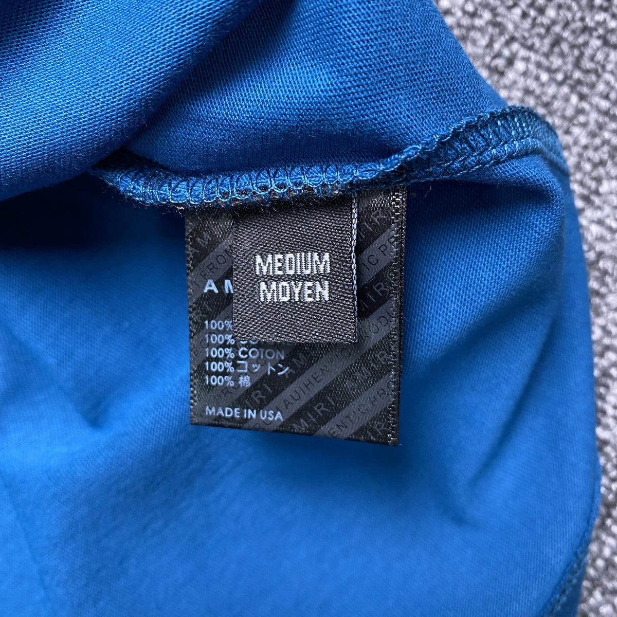 Remera Amiri Ma Bar Logo Azul