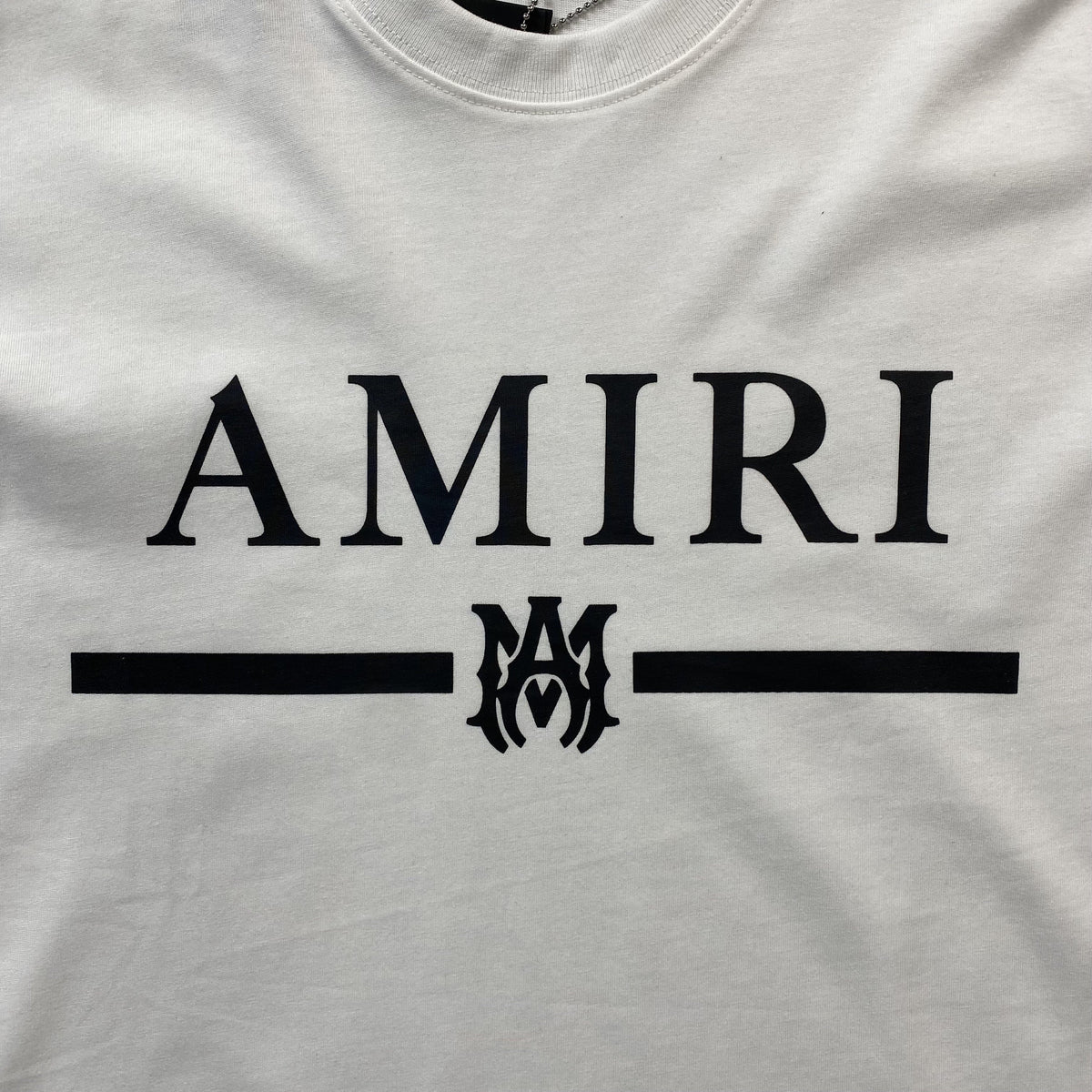 Remera Amiri Ma Bar Logo Blanca