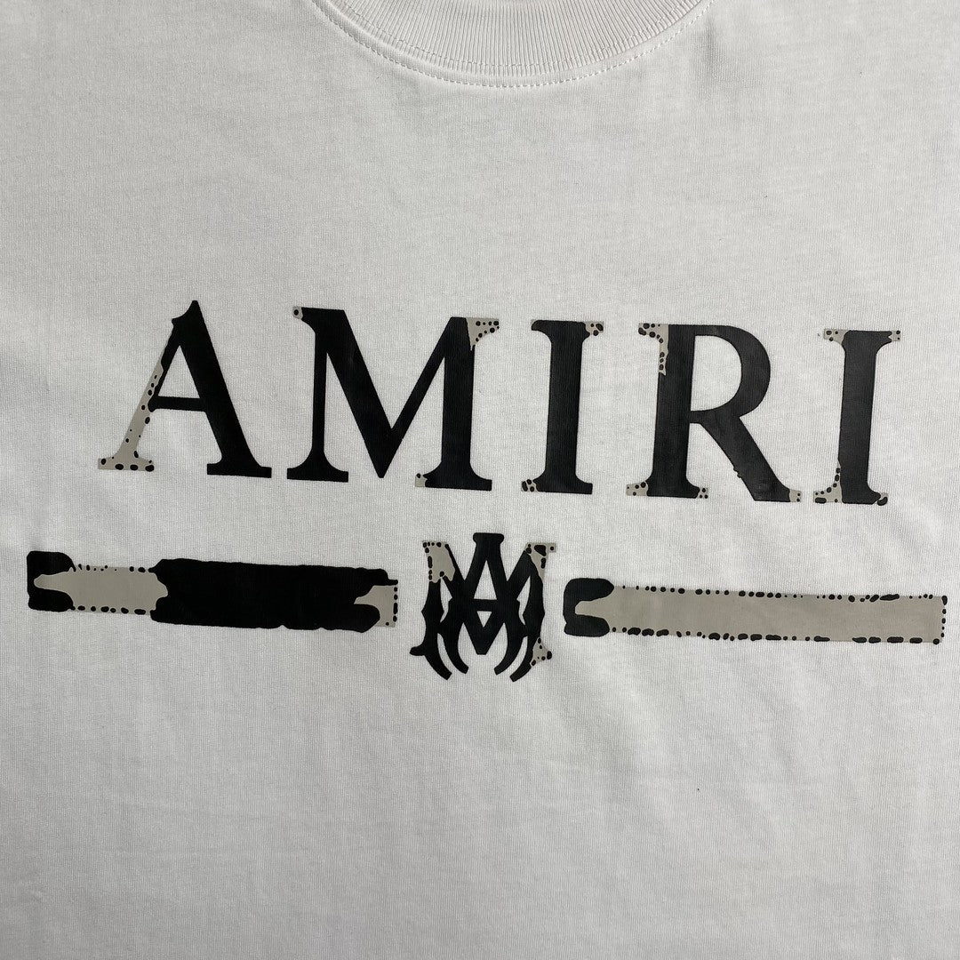 Remera Amiri Ma Bar Logo Blanca