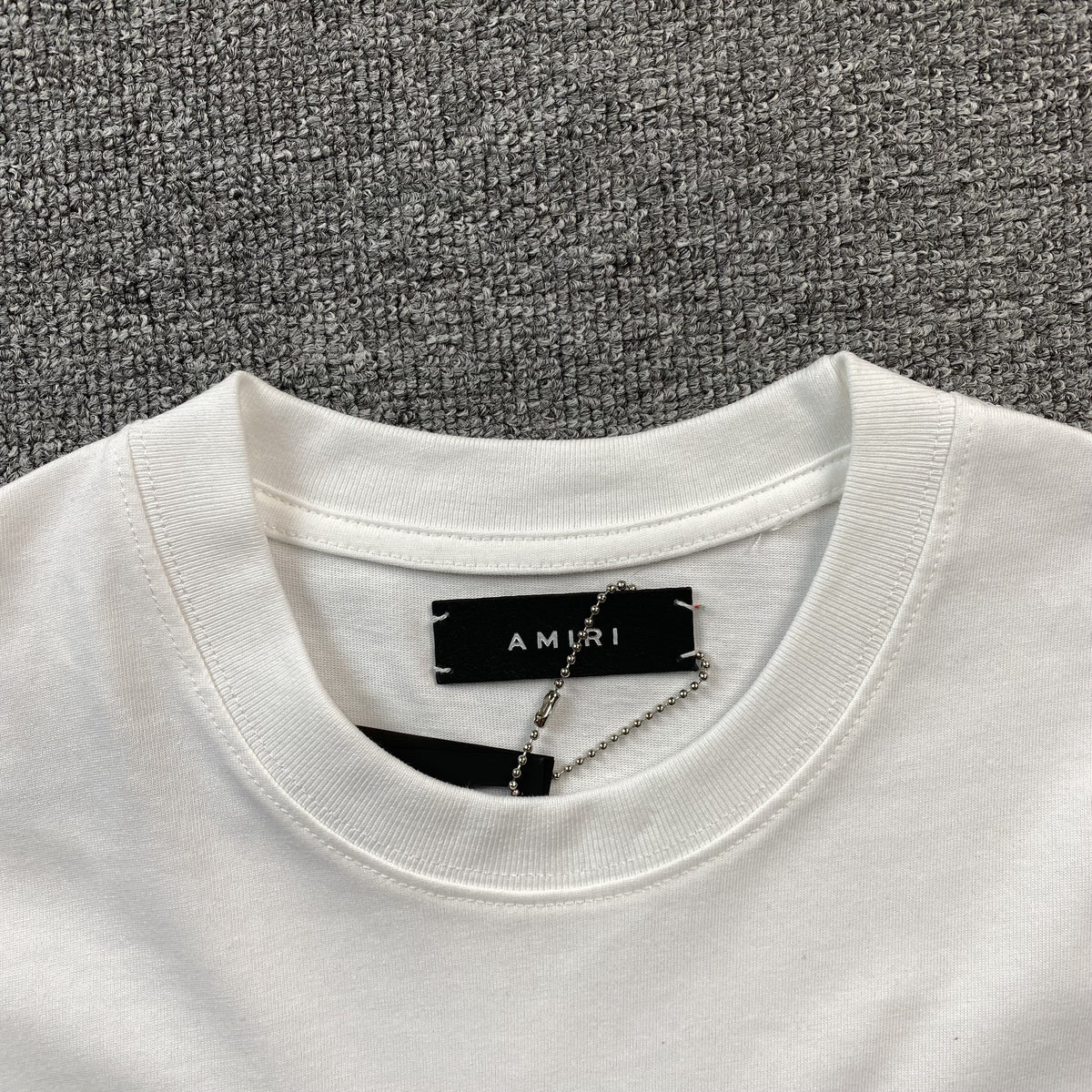 Remera Amiri Ma Bar Logo Blanca